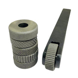 12mm Knurling Tool Holder with 6 Pattern Diamond & Linear Knurling Wheels – 12 x 12 x 100 mm