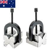 Precision Engineers All-Steel V-Block & Clamp Set – Matched Pair, 90° Vee Blocks | Bluefox Tools