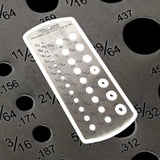 DIY Stainless Steel Drill Gauge 1/16"–1/2" by 64ths Imperial Standard | Drill Bit Size Measuring Tool | Precision Drill Size Checker