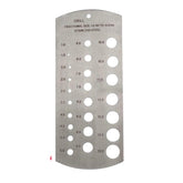 DIY Hand Tool Drill Gauge 25 Hole Metric Stainless Steel 1mm–13mm | Precision Drill Bit Size Measuring Gauge | Tempered Steel