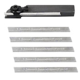 8mm Mini Parting Tool Holder with 6 M2 HSS Blades & Allen Key for Mini Lathe | Cut Off Tool Holder 8x8mm