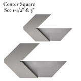 Center Square Set 1-1/2" & 3" Machinist Center Finder Gauges | Precision Centering & Layout Tool Set for Round and Square Stock