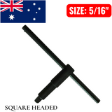 5/16" Square Drive Lathe Chuck Key – Hardened & Tempered Machined Steel Chuck Wrench for 3, 4 & 6 Jaw Chucks