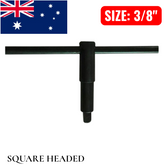3/8" Square Drive Lathe Chuck Key – Hardened & Tempered Machined Steel Chuck Wrench for 3, 4 & 6 Jaw Chucks