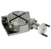 BlueFox Tools 3" (80mm) Horizontal & Vertical Rotary Table | 4-Slot Precision Milling Machine Rotary Table | 36:1 Gear Ratio