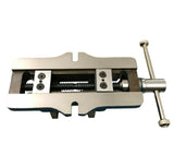 Blue Fox Tools 4" (100mm) Self Centering Machine Vice | Precision Milling & Drilling Vise | Hardened V-Groove Jaws | Low Profile Cast Iron