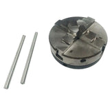 Blue Fox Tools 65mm 4 Jaw Self Centering Chuck with Back Plate & T-Nuts | M14 x 1 Thread | For 3" & 4" Rotary Tables