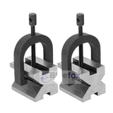 BLUEFOX Precision Engineers V-Block & Clamp Set 90° | Hardened Steel Matched Pair with Wooden Case | 1-5/8" x 1-1/4" x 1-1/4"