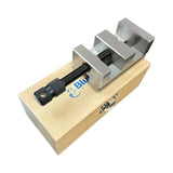 BLUEFOX 60mm Toolmakers Grinding Vice | 2-3/8" Precision Machine Vise | Hardened Steel with Wooden Storage Box