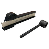BLUEFOX 3/8" x 7/8" x 5" Lathe Cut-Off Parting Tool Holder with 3/32" HSS Blade | Precision Lathe Parting Tool Set