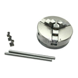 BLUEFOX 65mm 3-Jaw Self-Centering Lathe Chuck with MT3 Mounting Shank Arbor | Mini Lathe Chuck | Hardened & Ground | M12 Drawbar