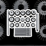 🔧 26PC ENGINE VALVE SEAT CUTTER SET – HIGH CARBON STEEL HCS | 15 CUTTERS + 8 PILOTS | VALVE SEAT REFACING KIT