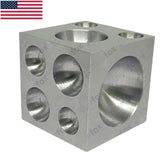 💎 BLUEFOX TOOLS Steel Dapping Block 50mm | 18-Hole Jewellery Doming Cube for Metal Forming
