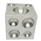 💎 BLUEFOX TOOLS Steel Dapping Block 50mm | 18-Hole Jewellery Doming Cube for Metal Forming