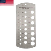🔧 BLUEFOX TOOLS Metric Stainless Steel Drill Gauge 1–13mm | 25-Hole Drill Bit Size Checker