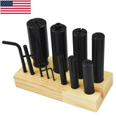 ⚙️ BLUEFOX TOOLS 8-Piece Expanding Arbor Set 1/4"–1-1/4" | Precision Machining Arbors with Allen Wrenches & Wooden Stand
