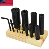 ⚙️ BLUEFOX TOOLS 8-Piece Expanding Arbor Set 1/4"–1-1/4" | Precision Machining Arbors with Allen Wrenches & Wooden Stand