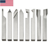 🔧 BLUEFOX TOOLS 8-Piece HSS Lathe Form Tool Set 3/8" Square Shank x 4" | Turning, Boring, Parting & Threading Tools | 🇺🇸 USA STOCK