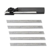 🔧 BLUEFOX TOOLS 8mm Mini Lathe Parting Tool Holder with 6 Pcs M2 HSS Blades – 1.45mm Cut-Off Tool