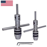 🔧 BLUEFOX TOOLS 2-Piece Piloted Spindle Tap Wrench Set – 1/16" to 1/2" Capacity | EN31 Hardened Jaws
