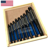 🔧 BLUEFOX TOOLS 9-Piece Adjustable Hand Reamer Set H4–H12 (A–I) – HSS 15/32" to 1-3/16" (11.9–30.16mm)