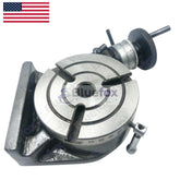⚙️ BLUEFOX TOOLS 4" (105mm) Precision Rotary Table with MT2 Bore – 3-Slot Horizontal & Vertical Milling Indexing Table