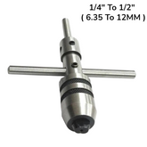 🔧 Piloted Spindle Tap Wrench 1/4" to 1/2" (6.35mm–12mm) | Precision Guided Tapping Wrench with Sliding T-Handle