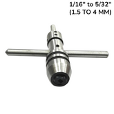 🔧 Ratchet T Tap Wrench 1/16" to 5/32" (1.5mm–4mm) | Reversible T-Handle Tapping Wrench for Taps, Reamers & Drills