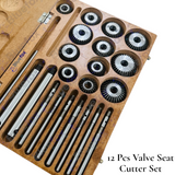 BLUEFOX 12 Pcs Valve Seat & Face Cutter Set | Vintage Car & Motorcycle Engine Valve Seat Cutter Kit with Guides & Storage Box