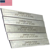 🔧 5Pcs M2 HSS Lathe Parting Cut-Off Blades 3/32" × 1/2" × 4" Hardened & Ground