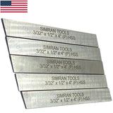 🔧 5Pcs M2 HSS Lathe Parting Cut-Off Blades 3/32" × 1/2" × 4" Hardened & Ground