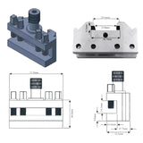 T63 Quick Change Lathe Toolpost Set – 3 Holders for Bantam & Chipmaster
