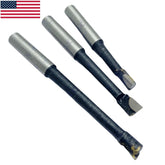 🔧 3PC 8mm Carbide Boring Bar Set – Brazed Carbide Tip Boring Tools for Milling Machine Boring Head