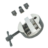 Round Vice 80mm for 3" (75mm) & 4" (100mm) Rotary Tables | Cast Iron Rotary Table Vice with T-Nuts | Precision V-Groove Jaws