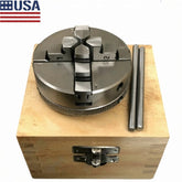 🔧 65mm 4-Jaw Self-Centering Mini Lathe Chuck M14 × 1 Thread – Unimat Lathe Chuck with Wooden Box