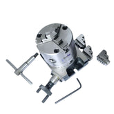 80mm Horizontal/Vertical Rotary Table with 80mm 3-Jaw Self-Centering Chuck & T-Nuts – Precision Milling & Indexing Set