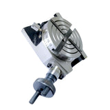 80mm Horizontal/Vertical Rotary Table with 80mm 3-Jaw Self-Centering Chuck & T-Nuts – Precision Milling & Indexing Set