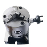 80mm Horizontal/Vertical Rotary Table with 80mm 3-Jaw Self-Centering Chuck & T-Nuts – Precision Milling & Indexing Set