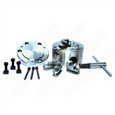 100mm (4") 3-Jaw Self-Centring Chuck with Back Plate for 3" & 4" Rotary Table