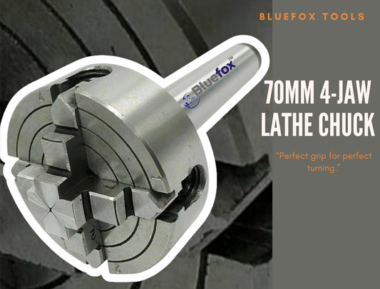 Upgrade Your Lathe with Bluefox Tools 70mm 4-Jaw Independent Chuck