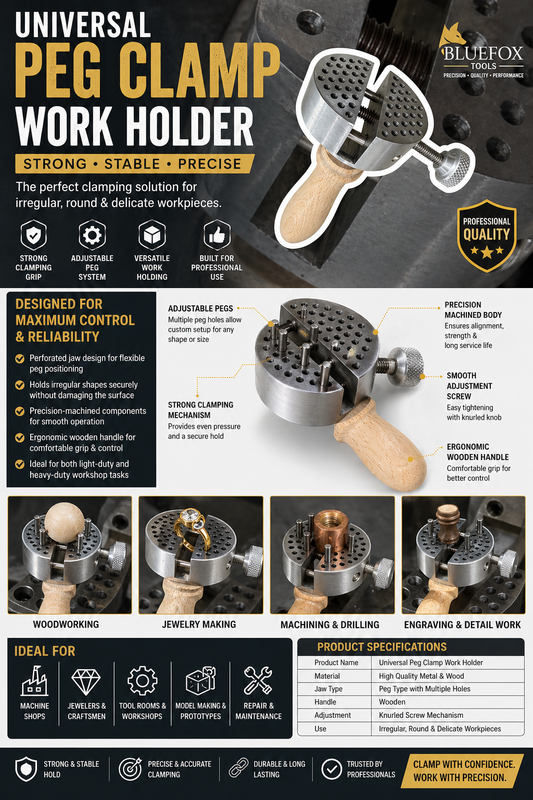 🛠️✨ Universal Peg Clamp Work Holder – Precision Clamping Made Easy 🔩🎯