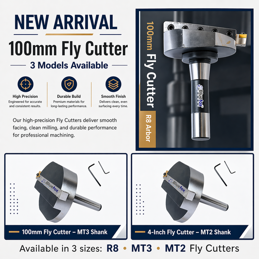 🔧 100mm Fly Cutter – R8, MT3 & MT2 Shank | Precision Surface Milling Tool