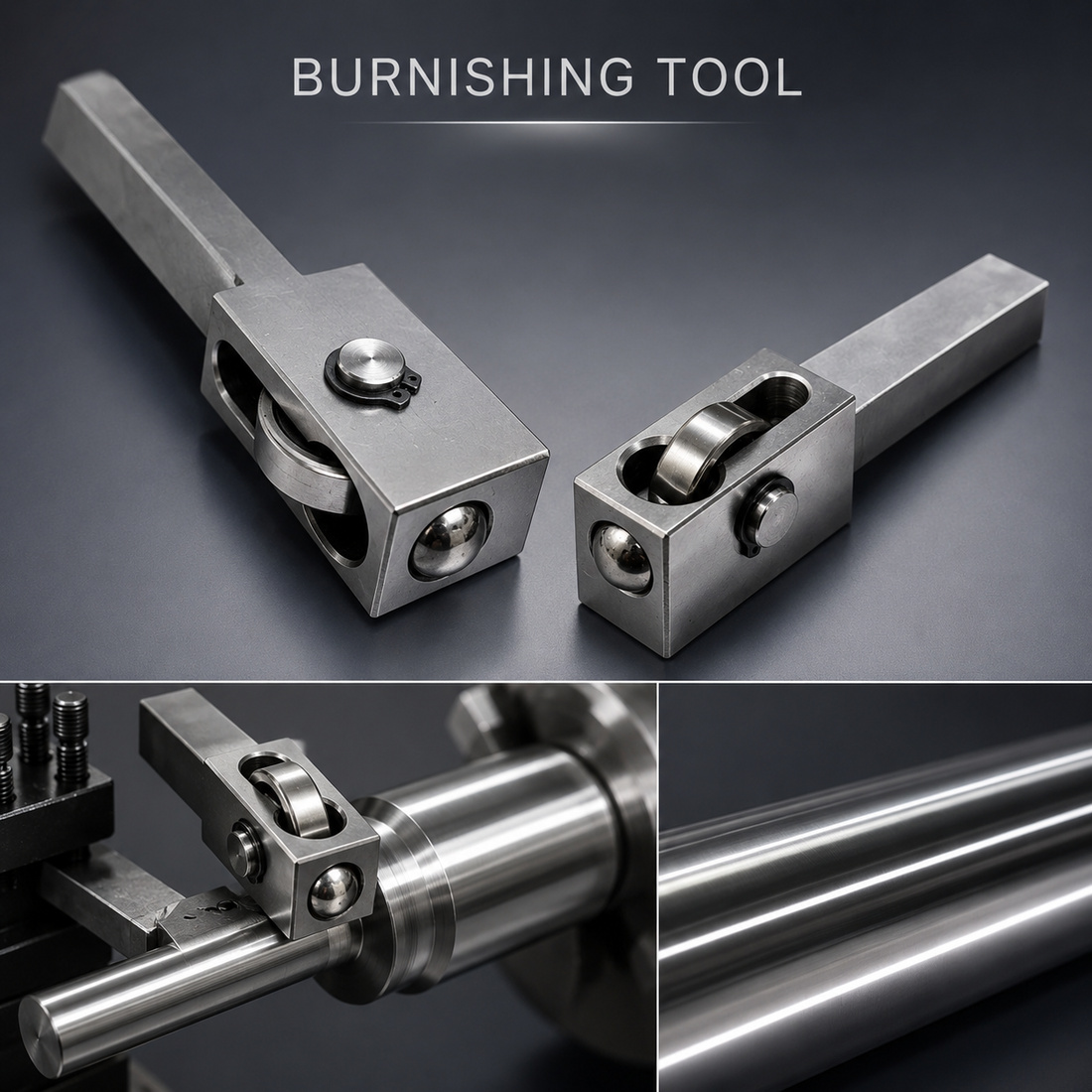 🔧 Burnishing Tool for Lathe | Roller Ball Type | Mirror Finish Metal Surface Finishing Tool