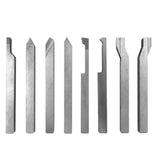 BLUEFOX TOOLS 6MM 8 Pc H.S.S. Tool Bit Set - Precision Pre-Ground for Turning & Facing Work, Precise and Clean Cuts