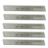 BLUEFOX TOOLS Set of 5 HSS Square Tools | 3/8" x 3/8" x 3" Size, For Lathe Fly Cutter Mill Blank M2 | Milling Cutters & Tool Holders | Durable Quality-Hardened Steel for Engineers Product