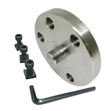 BLUEFOX TOOLS 80mm Rotary Table Chuck Back Plate +T Nuts M14 Thread For Mini Chucks Tool Steel
