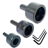 BLUEFOX TOOLS New Tailstock Floating Round Die holders(shank type) Set of 3 Pcs Set | Shank - 1/2", 3/4" | Tailstock Die Holder Set of 3 Pcs | 13/16 ", 1 ", 1-1/2 "