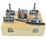 BLUEFOX TOOLS 5 Pieces Set T37 Quick Change Toolpost Wooden Box For ML7 Super7