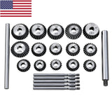 🔧 26PC ENGINE VALVE SEAT CUTTER SET – HCS HIGH CARBON STEEL VALVE SEAT REFACING KIT | 15 CUTTERS + 8 PILOTS + ARBOR + T-HANDLES