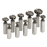 🔧 10PC HSS M2 WOODRUFF KEYSEAT CUTTER SET – 1/2" TO 1" CUTTING DIAMETER | STAGGERED TOOTH | 1/2" SHANK | BLUEFOX TOOLS